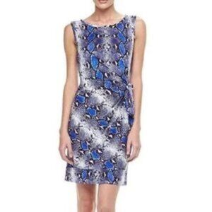 DVF Diane Von Furstenberg New Della Snakeskin Dress Size 10 Business Casual